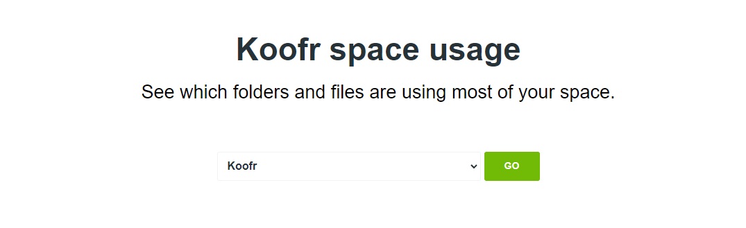 Koofr EXP - space usage tool