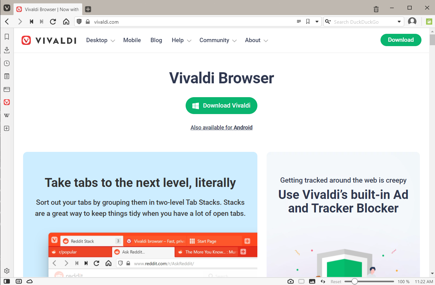 Vivaldi is a privacy-oriented web browser with advanced customizability.